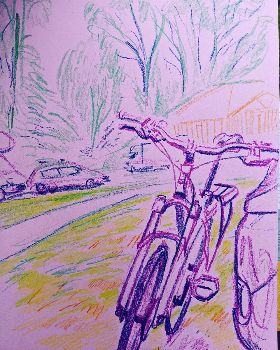 Camping in Devon. Dodging the rain with my pencils