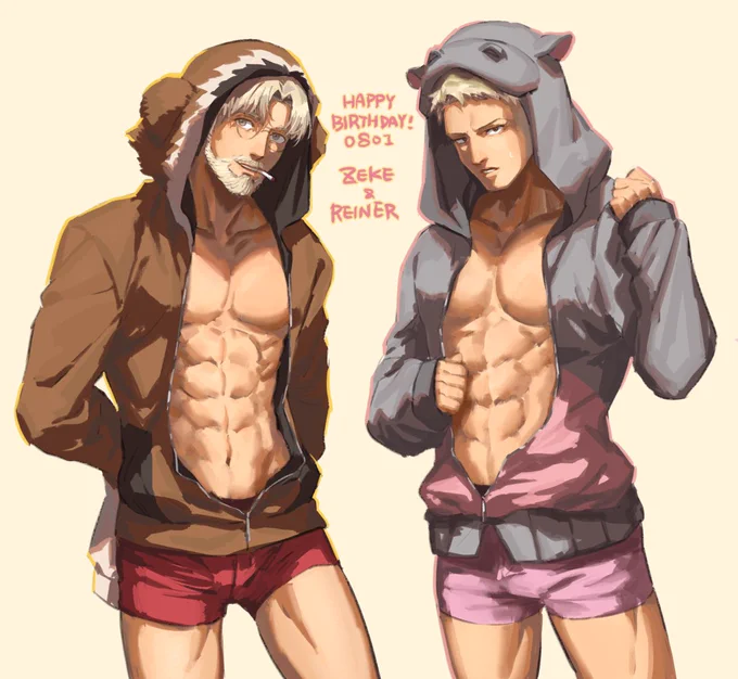 #Attackontitan happy birthday Zeke &amp; Reiner🥳🥳🥳 