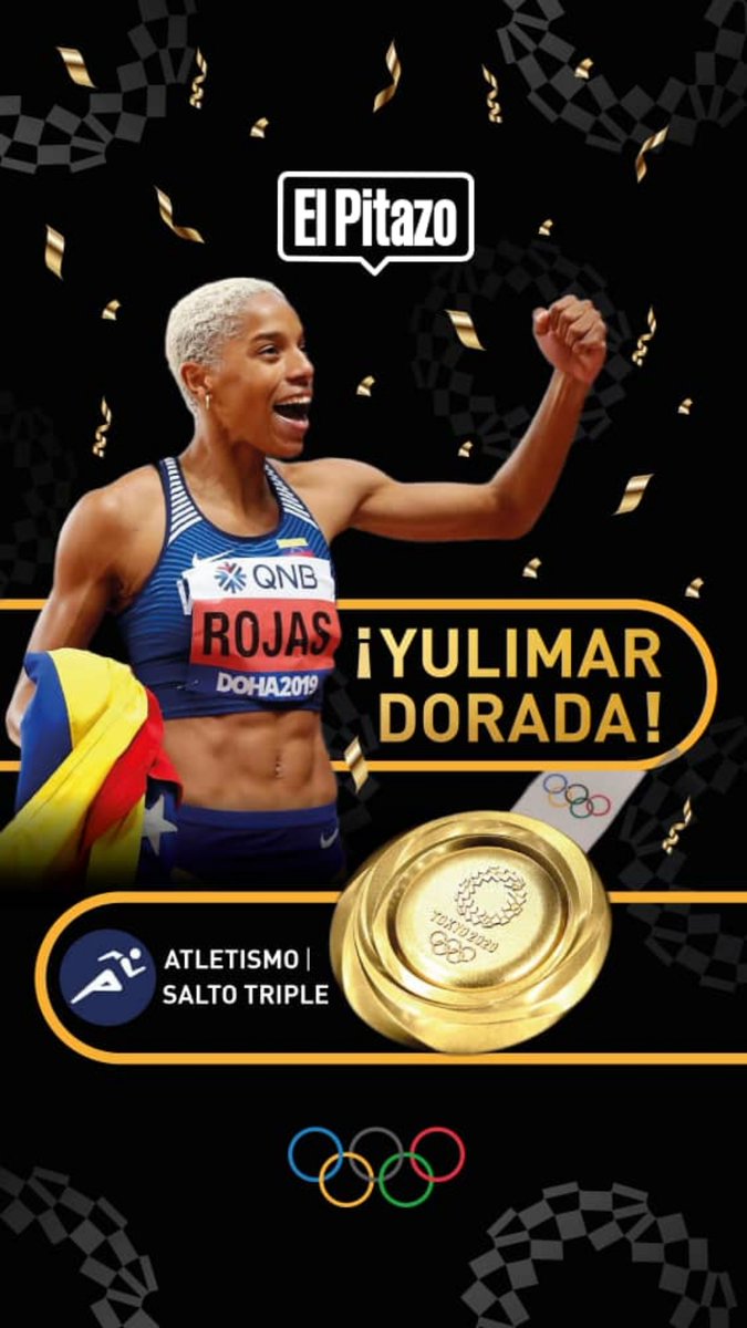 ElPitazoTV's tweet photo. 🏆🥇 Yulimar Rojas impone nuevo récord mundial y olímpico en #Tokyo2020 https://t.co/e8FkMCHl42 https://t.co/2yHiTN2yWY