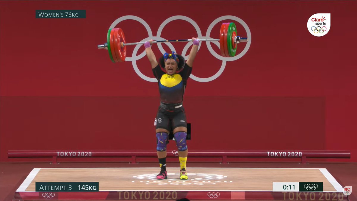 AlertaNews24's tweet photo. 🇪🇨 | ALERTA OLÍMPICA: La ecuatoriana Neisi Dajomes logra la segunda medalla de oro tras levantar 145 Kg en halterofilia.

#ECU #Tokyo2020  #Weightlifting https://t.co/s2WsgUV7sz