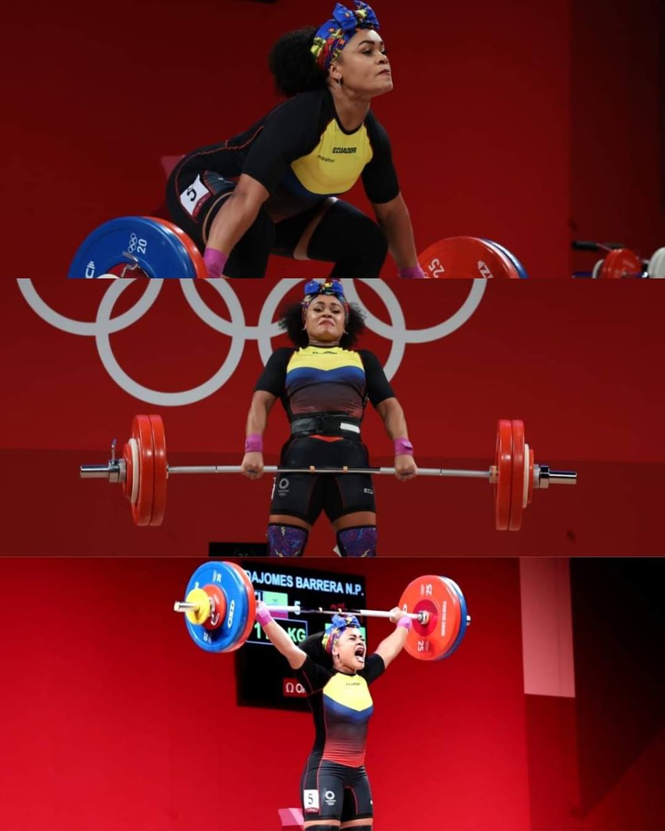 Pao_And2008's tweet photo. Grande @NeisiDajomes #Tokyo2020 eres mujer de fuerza 🏋️‍♀️💪🥇#Tokio2020 #NeisiDajomes https://t.co/jvc6hOpziD