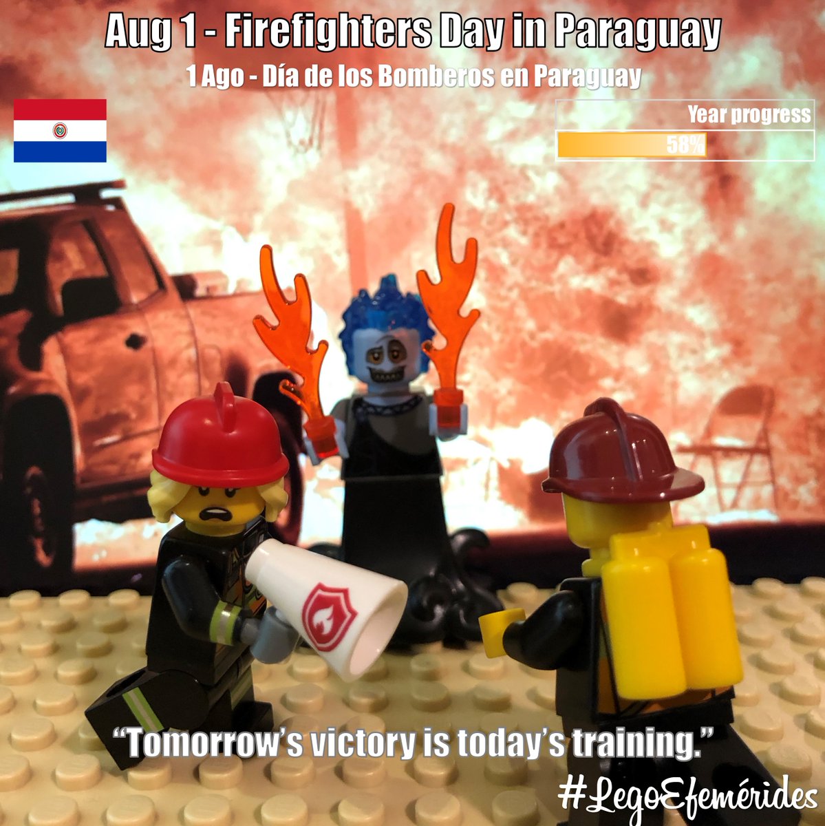 ephemebricks's tweet photo. #Aug1 - #Firefighters Day in #Paraguay
#1Ago - Día de los #Bomberos en Paraguay
#Tomorrow s #victory is #today s #training
---
#1deAgosto #FirefightersDay #DíaDeLosBomberos #FireFigther #Bombero #Disney #LegoDisney
#Minifigures : #cty0342 #col349 #dis036
#EphemeBricks https://t.co/9bEgG7v2RG