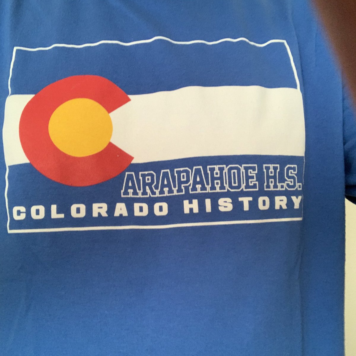 PrincipalSisler's tweet photo. Warriors!
#DYK that August 1st is Colorado’s 145th Birthday!?!
I’m rocking my #CoHistory Shirt and thankful to live in such an amazing state!
I’m also sharing some pictures of our favorite places we visited this year!
#TourDeColorado
#Moun(t)ains
#38State
#CentennialState https://t.co/5fT4eBF24u