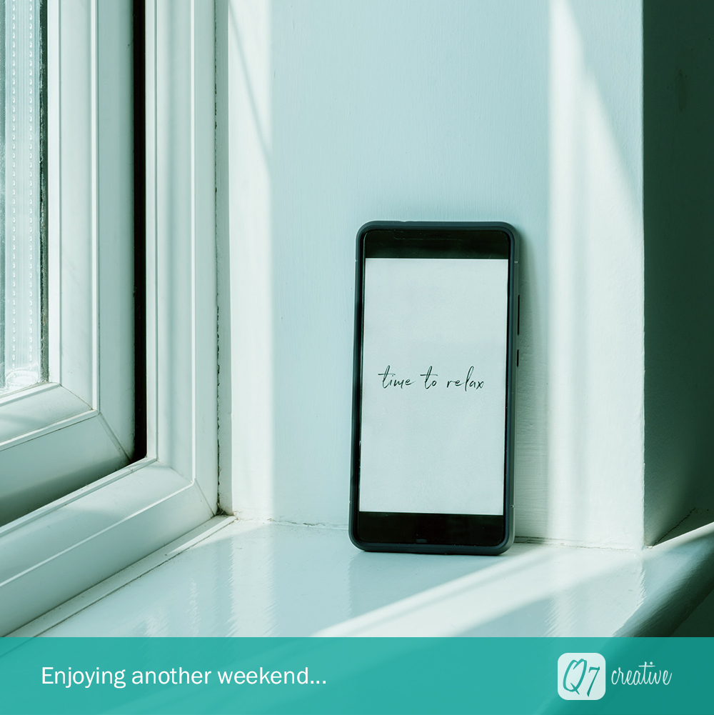 q7creative's tweet image. Time to relax and enjoy the long weekend... Back at the office on Tuesday.