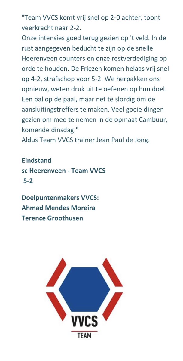 spelersvakbond's tweet image. Eindstand 
@scHeerenveen - #TeamVVCS 
5-2
Doelpuntenmakers VVCS:
Ahmad Mendes Moreira
Terence Groothusen

📽▶️ Bekijk het duel hier: bit.ly/37eZmrm #HeeVVCS #HveenVVCS