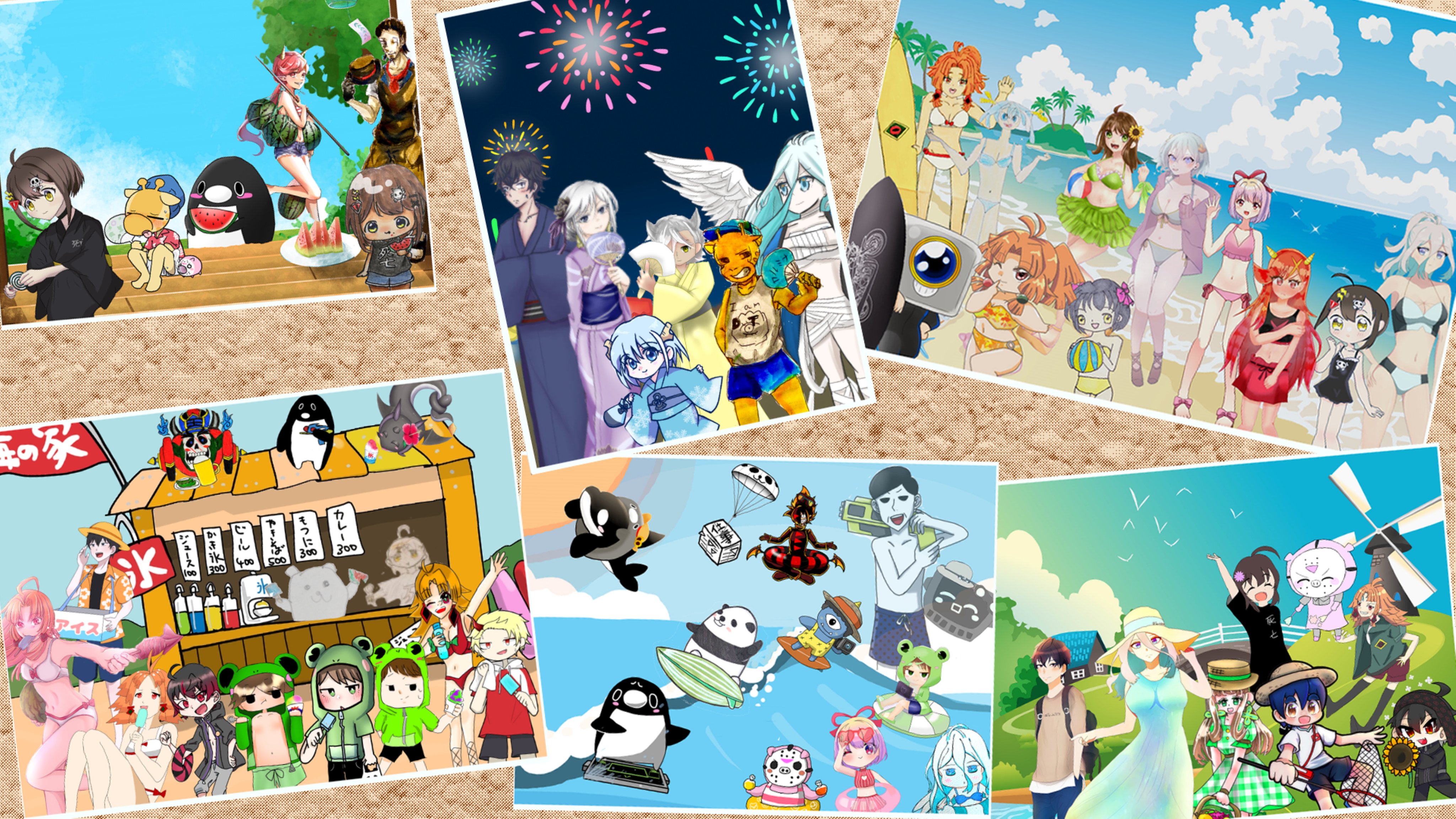 りむるもどき Plottアニメ応援支部 プロットアニメ集合絵企画21夏 テイペン フラグちゃん エマエマ ヤルミナ ブラックチャンネル カレコレ 過去最大の50以上のイラストと作者たちによる イラスト集合絵が完成しました 投稿いただき本当に