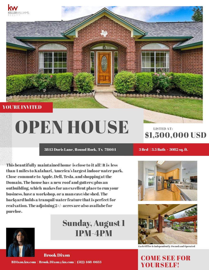 Today from 1-4. I'll see you there! #openhouse #HomesForSale #HomeIsCalling #roundrock