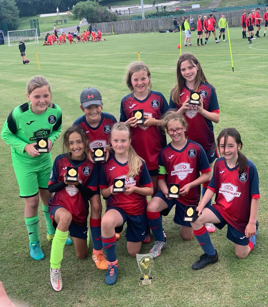 I know we’re probably biased but having lost in quarter finals, semi finals and finals this summer, these girls deserved a tournament win - and they got it today! 

Big well done to Chris and the Withdean Galaxy U10 Reds!🥇⚽️🥳👏

Thank you to <a href="/FcNewhaven/">Newhaven FC Youth</a> for hosting.