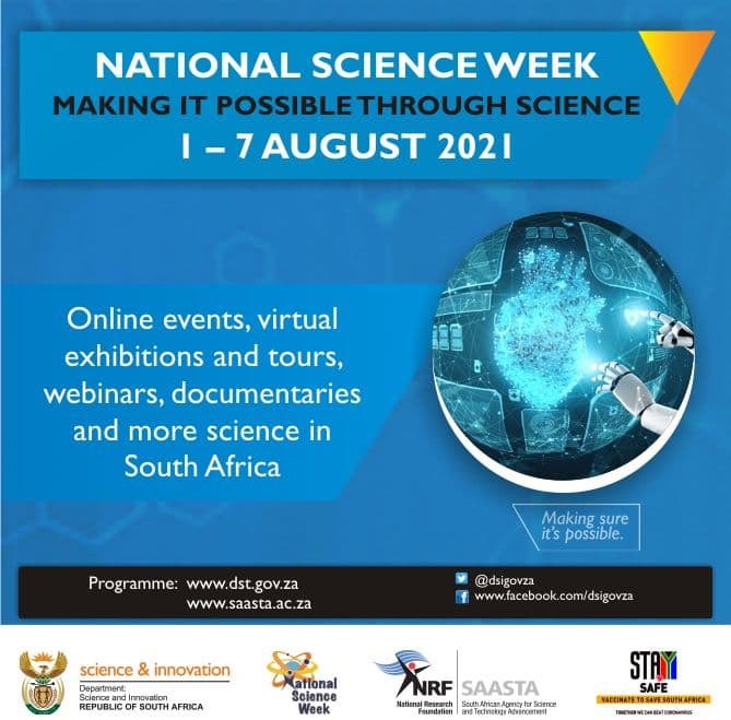 Today marks the 1st day of the biggest science event in the land, National Science Week! #NSW2021 #SASciWeek <a href="/NRF_SAASTA/">SAASTA</a> @dsigovza <a href="/ULvarsity/">University of Limpopo</a>