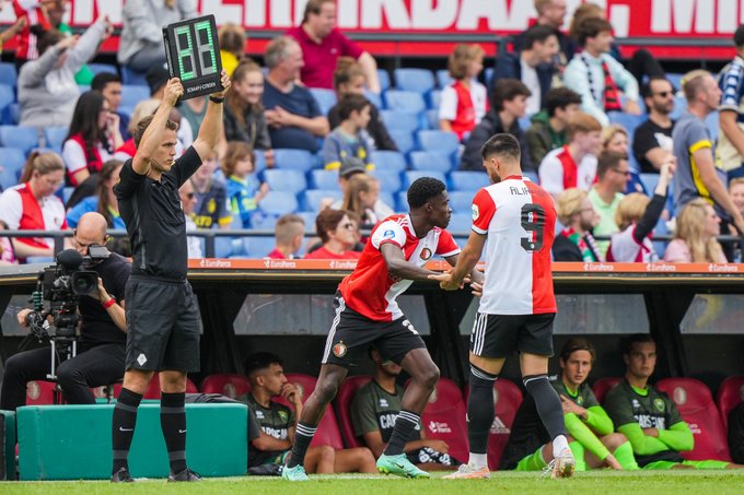 Christian Conteh has come on for Alireza Jahanbakhsh.
Still no goals ...