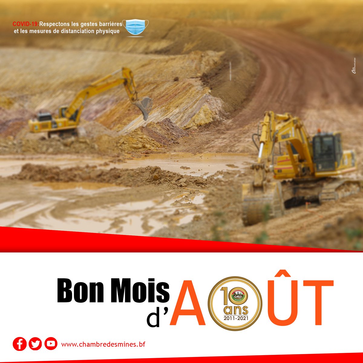 CMBurkina's tweet photo. La Chambre des Mines du Burkina vous souhaite un excellent mois d' #Août !
#CMBurkina https://t.co/zkWiAoruDY