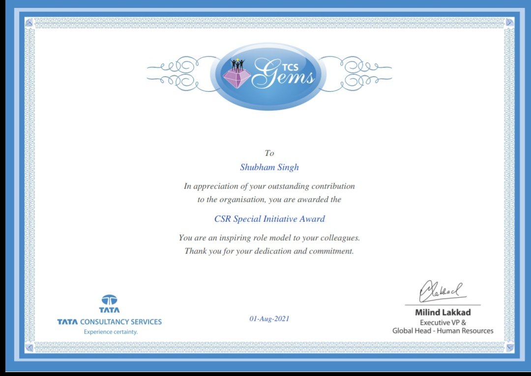 Shubham26763912's tweet photo. With this award it's a Hat-trick💐
Got another Award for my CSR activities.
"Learning doesn't mean just learning is also means sharing knowledge with others"
Thank you @TCS for this award 😁
#hattrick #CSR #purpose4life #education #tcs #tcser #onetcs #ThankYou #proudmemberofcsr https://t.co/wog8G2Epme