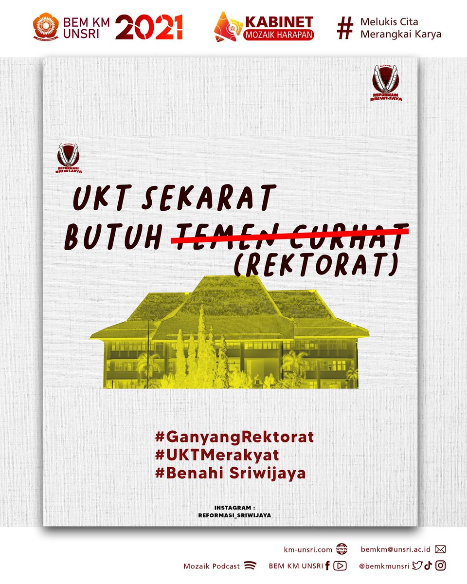 Pak izin menyampaikan keresahan  <a href="/unsri/">UniversitasSriwijaya</a> 

@ReformaUnsri

#GanyangRektorat
#UKTMerakyat
#BenahiSriwijaya