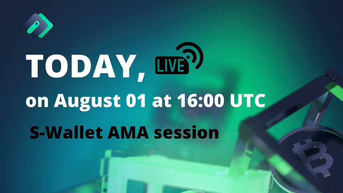 TODAY, on August 01, at 16:00 UTC, a grandiose S-Wallet AMA session will take place. The project will give $10,000 to the most attentive and active participants! 
Hurry up!
Join the event in one click: neironix.weconf.live/register