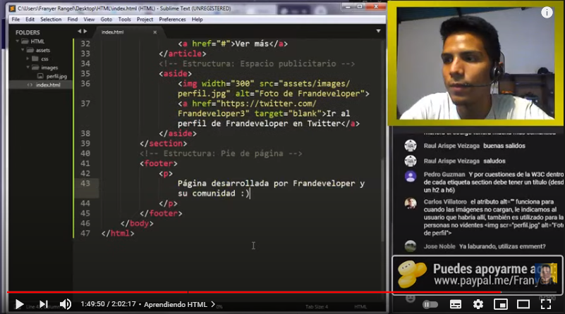 Frandeveloper3's tweet photo. 🎁 Aprende HTML Desde Cero aquí:
https://t.co/A4NvAnuTHm

💛 Apoya con un RT para que este video llegue a la persona que esté iniciando en Diseño Web, gracias. https://t.co/4W7q4DdBJC