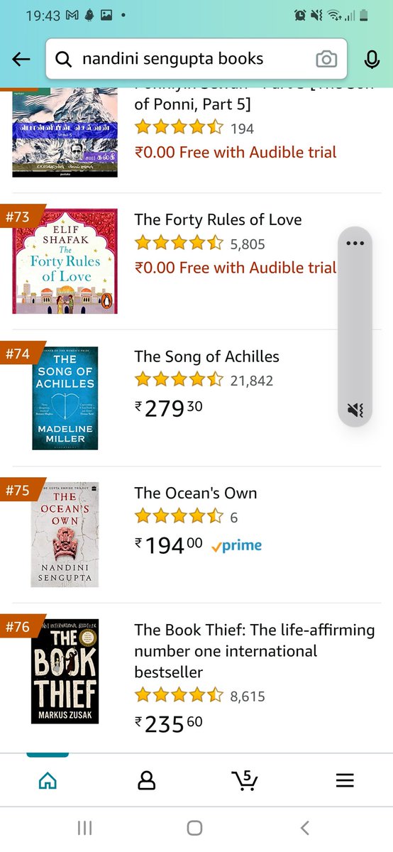 nandinisgTOI's tweet photo. The Ocean's Own gets into the Amazon top 100 historical fiction bestseller list. Thank you for your love friends #TheOceansOwn #thekingwithin #thepoisonedheart #theguptaempiretrilogy #ancientindia @HarperCollinsIN https://t.co/WzckJsNrpN