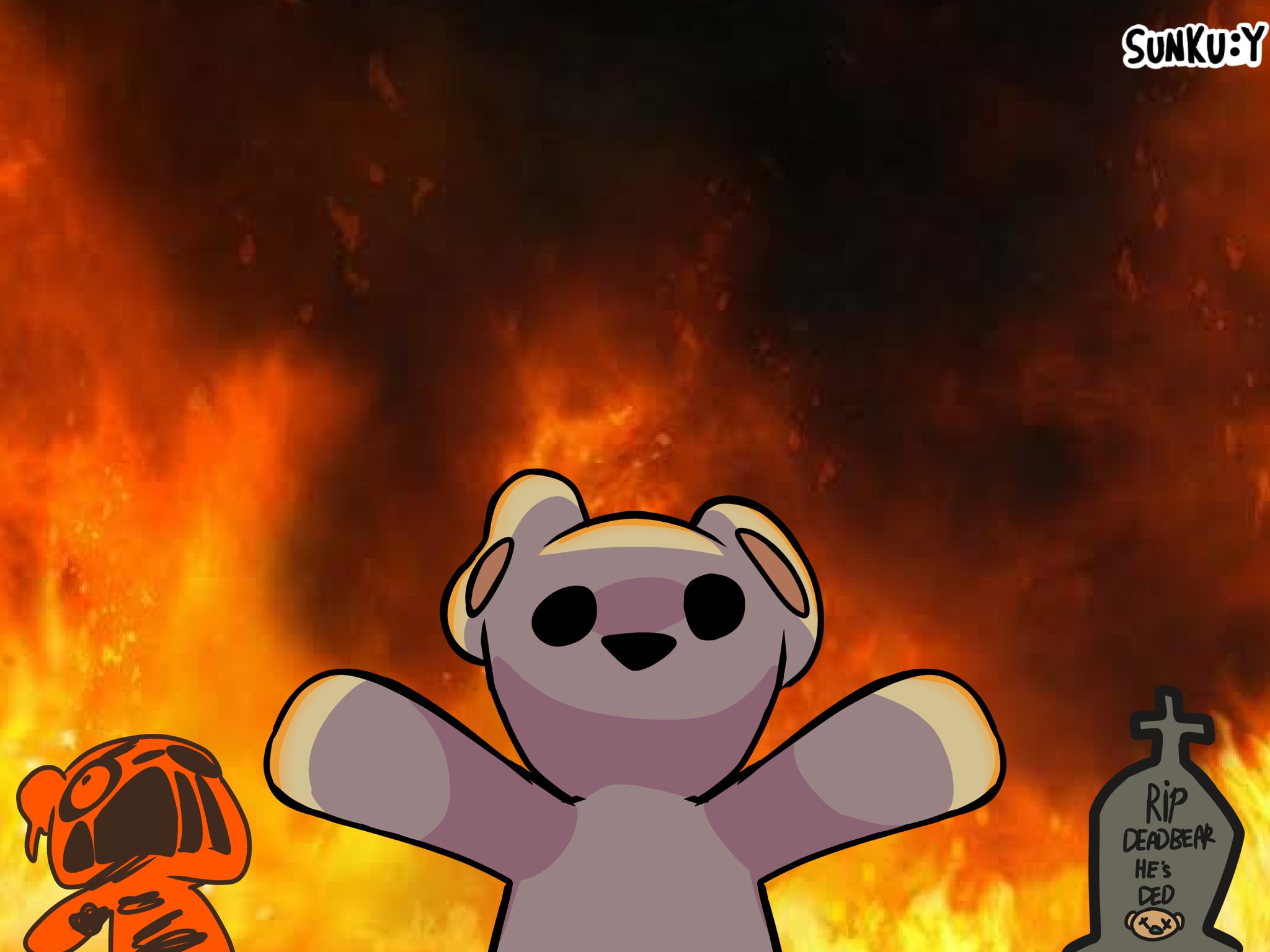 ItzSunku Xd on X: this is sam sam is a teddy bear sam loves committing  arson SAM KILLED OTHER TEDDY BEARS WITH PK FIRE- #RobloxBearAlpha   / X