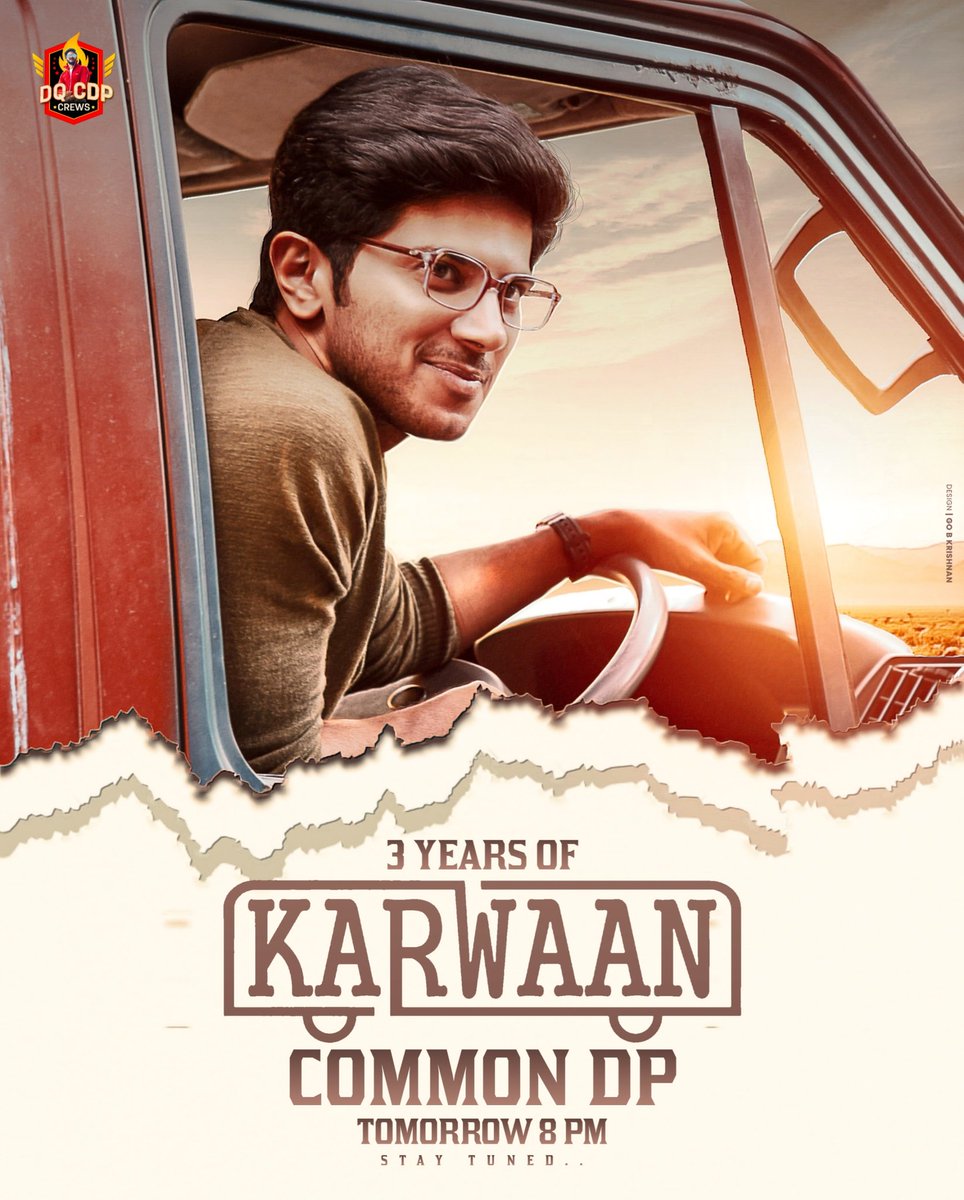 dquniverseoffl's tweet photo. 3 Years Of Karwaan  🚐
CDP Releasing On Tomorrow At 8pm ❣️
@dulQuer @MrAkvarious @mipalkar 
@irrfank @RSVPMovies
Stay Tuned!!
#DqCdpCrews https://t.co/QRwI2u5FwC