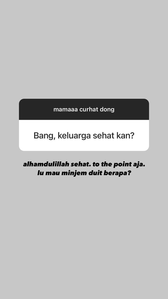 Fonsinga's tweet photo. cara merespon jika ada temen yang deket-deket banget juga enggak, tapi tiba-tiba nge-chat nanya kabar keluarga https://t.co/Vc6uO154VU