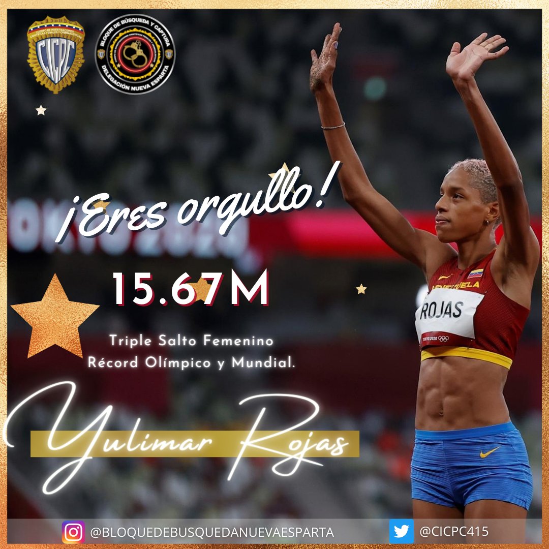 🌟Felicidades y Gracias <a href="/TeamRojas45/">Yulimar Rojas</a>🌟

🌟🇻🇪 Venezuela está orgullosa de ti 🏆