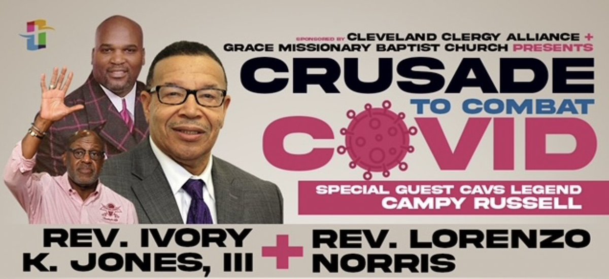 WRAAonAging's tweet photo. Join Rev. Ivory Jones and Rev. Lorenzo Norris at CRUSADE TO COMBAT COVID, Monday, August 2, 4:30-6:00 PM. Ask any questions you have about the safety of the Covid vaccines and get answers from trusted community members and @CCBH_Net. #GetTheShotOhio #SquashDelta #FAITHINACTION https://t.co/dB6pd5Xkyc