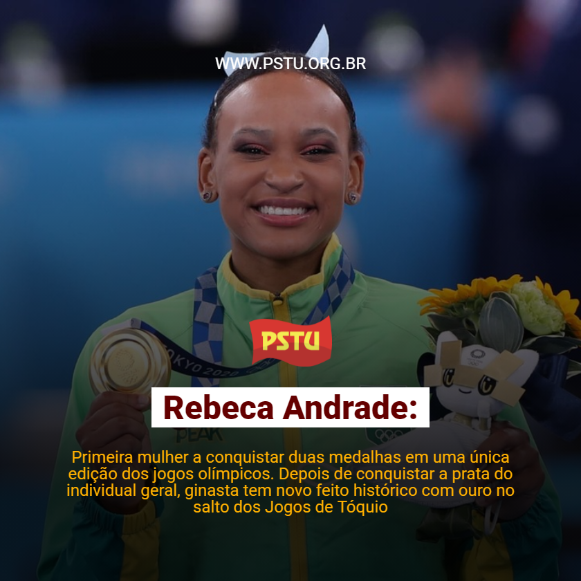 verapstu's tweet photo. #rebecaandrade #ginasticaartistica #eouro 

Texto abaixo, do camarada Otavio Aranha, também militante do @pstu .

Dá uma lida no texto abaixo, pra entendermos o verdadeiro valor dessa medalha!
https://t.co/7tZFj2EFuD https://t.co/q98sXdI8Kx