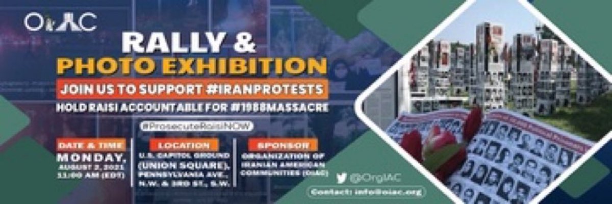 Raheleh10079706's tweet photo. August 2, 2021. “#DCMarch” for #FreeIran2021 in solidarity with #IranUpriding & #IranProtest. Iranian American from different States are joining this “ Magnificent “ & “ Huge “ Rally . #Iran_TheAlternative is #NCRI led by .@Maryam_Rajavi . @StateDept .@AP .@WashTimes .@Reuters https://t.co/6Zffg0IX8w