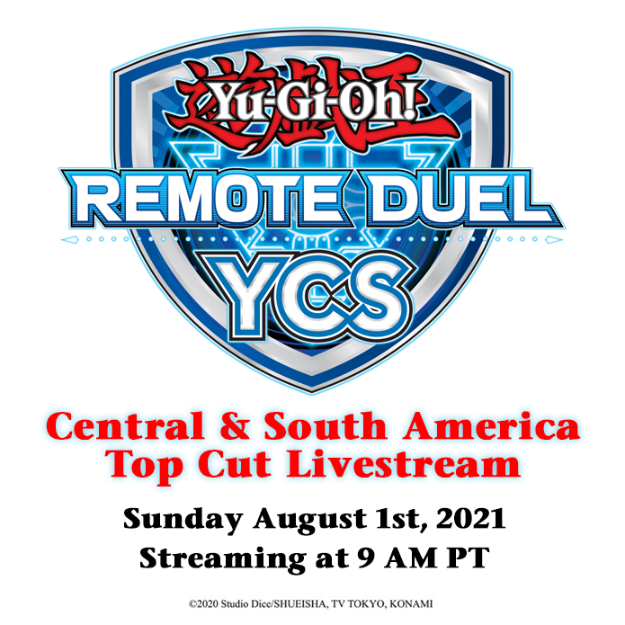 YuGiOh_TCG's tweet photo. The Top 8 Duelists in Central America and the Top 8 Duelists in South America face off in their respective Remote Duel YCS Playoffs today at 9 AM PT! Watch the action LIVE!
► Watch on Twitch: https://t.co/SpI0XcnKIF
► Watch on YouTube: https://t.co/dduOQeJwp6 https://t.co/t3uy481H3z