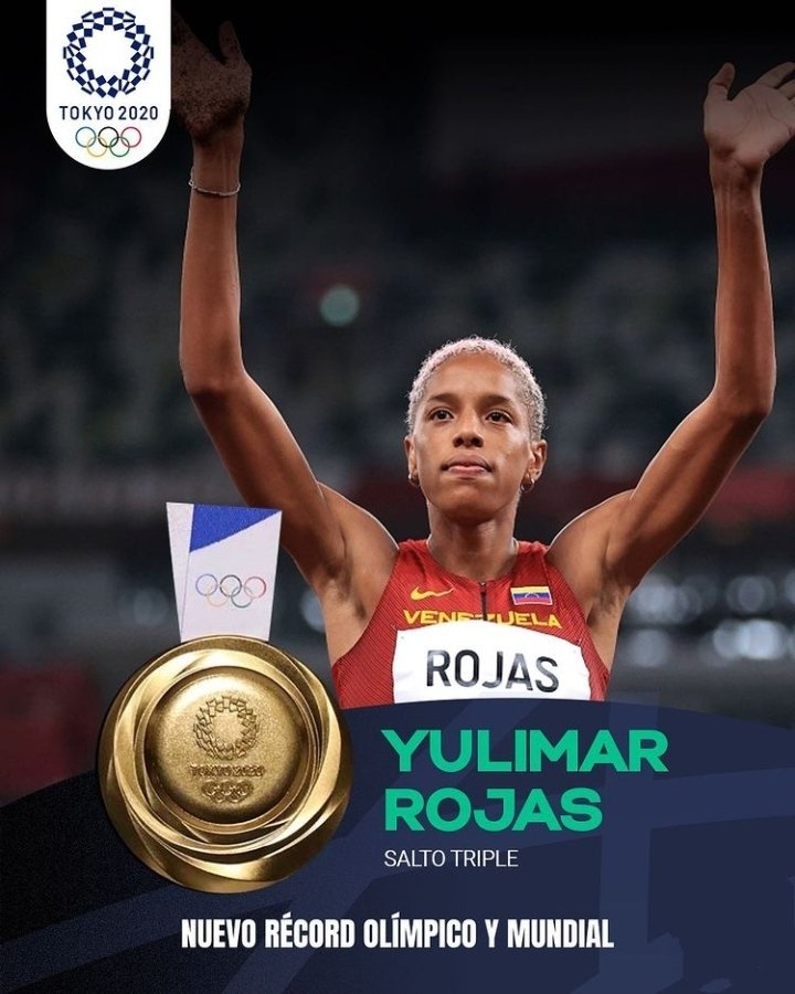 Sonehernandezl's tweet photo. Felicitaciones campeona 💛💙❤️ #YulimarRojas #Yulimar @TeamRojas45 https://t.co/nB0O7pTPnd