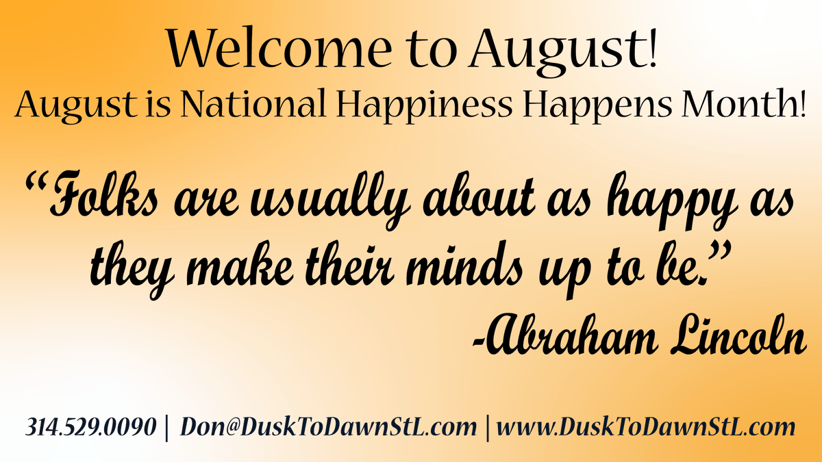 powell1956's tweet photo. Did you know in August of 1999, there was a group called: The Secret Society of Happy People? 
Looks like it's not a secret anymore... Happiness Happens.

#HappinessHappensMonth 
#EnhanceYourOutdoorSpace #NighttimeSplendor #LeaveItToTheProfessionals
#dusktodawnstl #lightingde ... https://t.co/pXRmVdpIlK