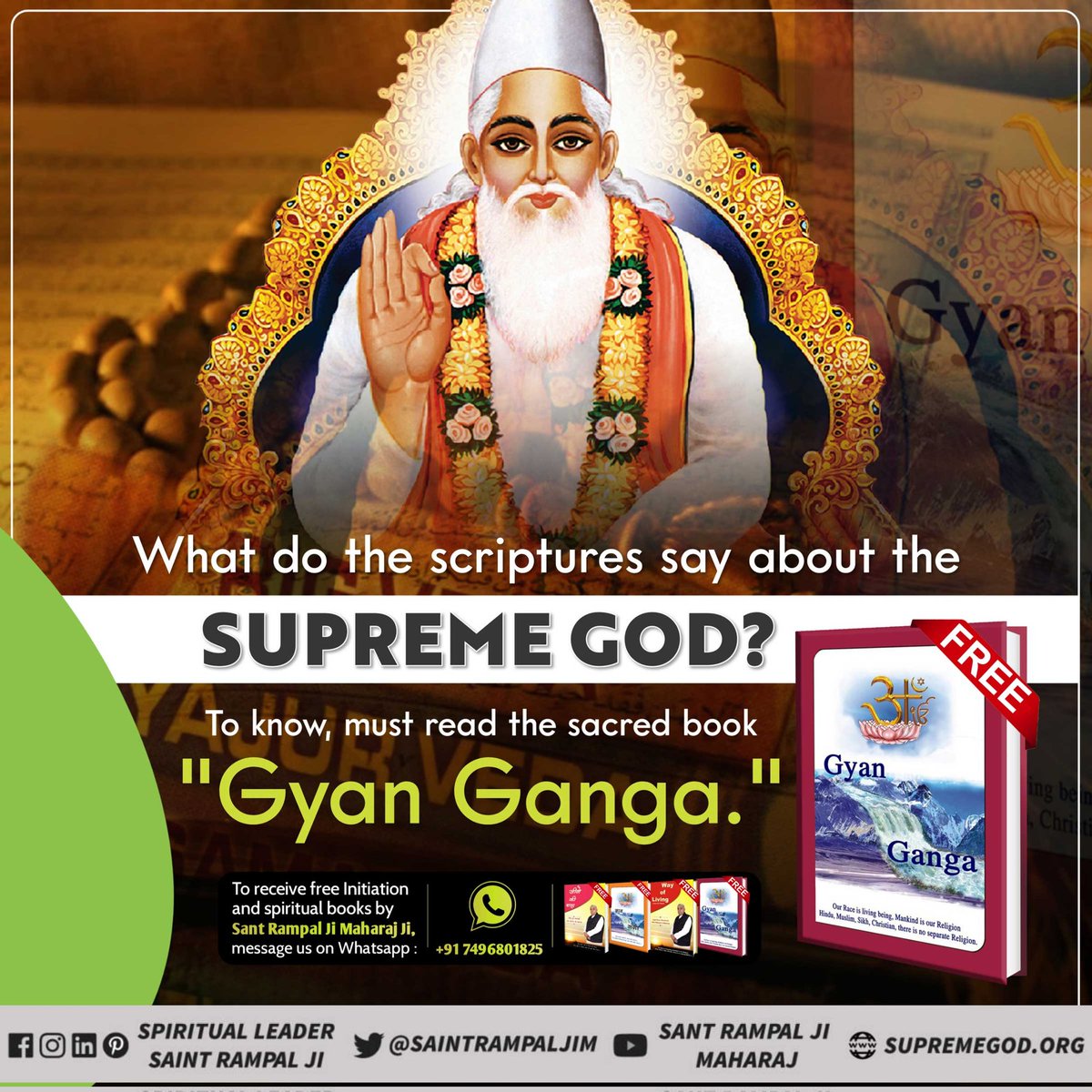 KamalSanta2's tweet photo. #TheBestBook_GyanGanga
is river of Knowledge having information about Supreme God Kabir.
@SaintRampalJiM
For more info. Visit Sant Rampal Ji Maharaj YouTube Channel https://t.co/r5MAdTvmof