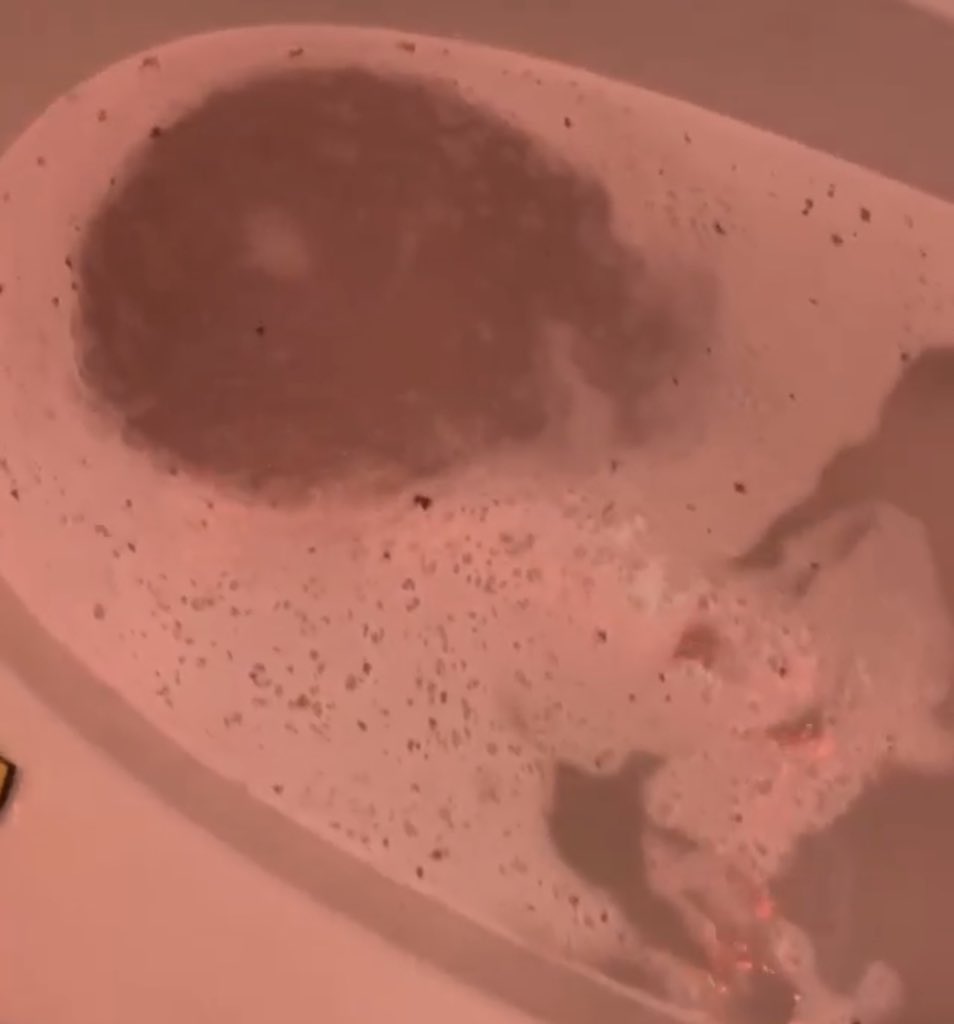 I might be getting too comfy on my long scented baths.... I shouldn’t have to pick rose petals and bath bomb potpourri from my crotch.