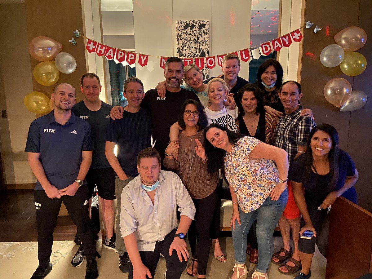 PascalZubi's tweet photo. 🇨🇭Happy Swiss National Day🇨🇭
Auch eine kleine Feier zum 01. August hier in Japan mit einem Teil des Teams!
#vaccinated #covid19tested
____________________________________________________________
#fussball #tokyo #olympicgames #schweiz #olympia #swissnationalday #tokyo2020 https://t.co/F2Y8H5PcT3