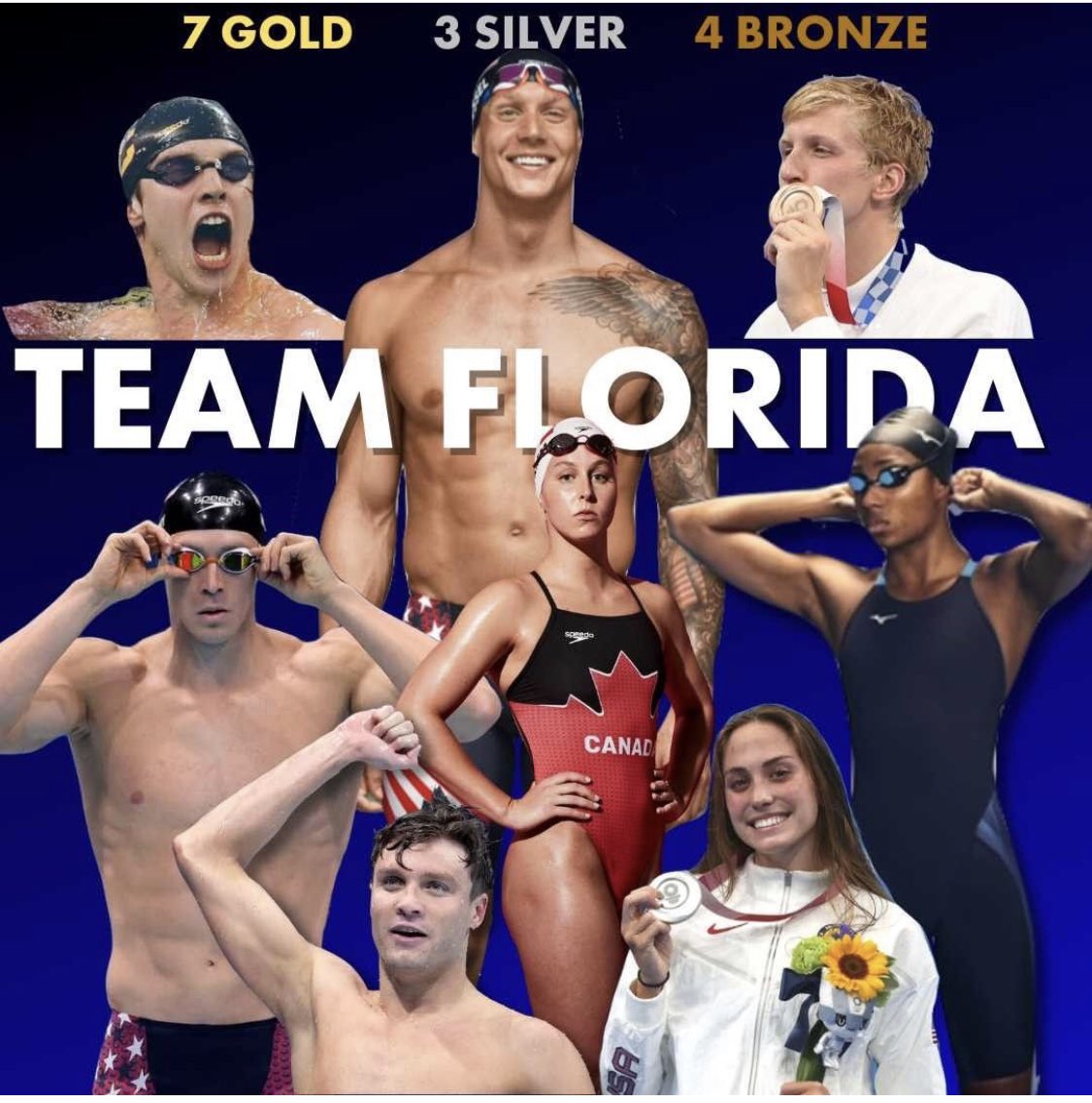 FlaSwimNetwork's tweet image. Congrats to #teamflorida for bringing home 14 Olympic medals!