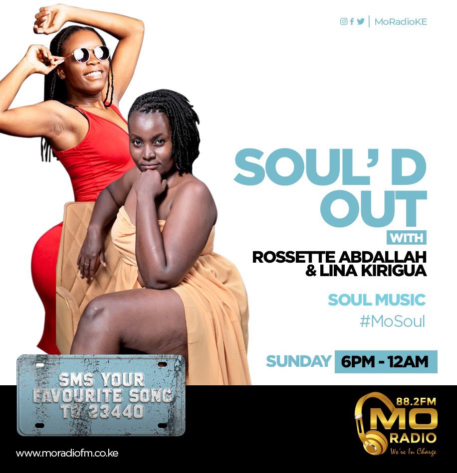 MoRadioKE's tweet photo. Soul music to start you week and month with @RossetteAbdalla and Lina Kirigua. SMS us via 23440. 🔊 🔊 #MoSoul https://t.co/xJnPBJJaSI