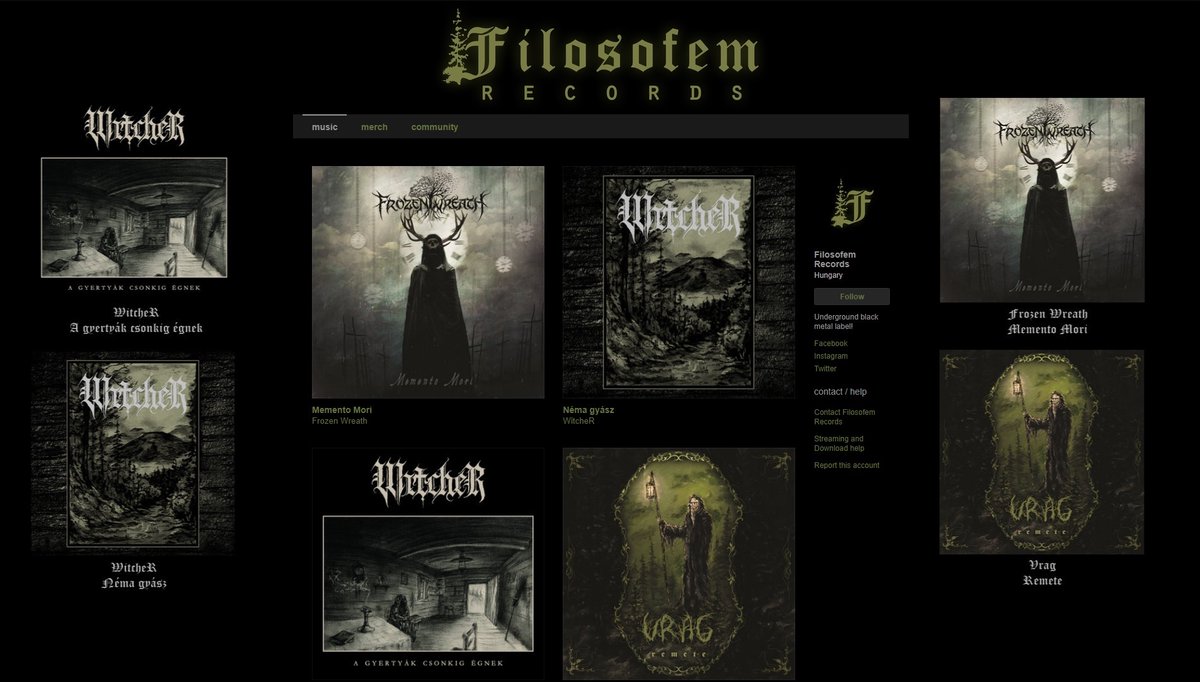 FilosofemRec's tweet photo. Filosofem Records' Bandcamp page is online with exclusive deals! Follow the label here:
https://t.co/QfQ6ybQh7M
#blackmetal #metal #Bandcamp #witcher #witcherband #frozenwreath #vrag https://t.co/C2zRik1Jkn