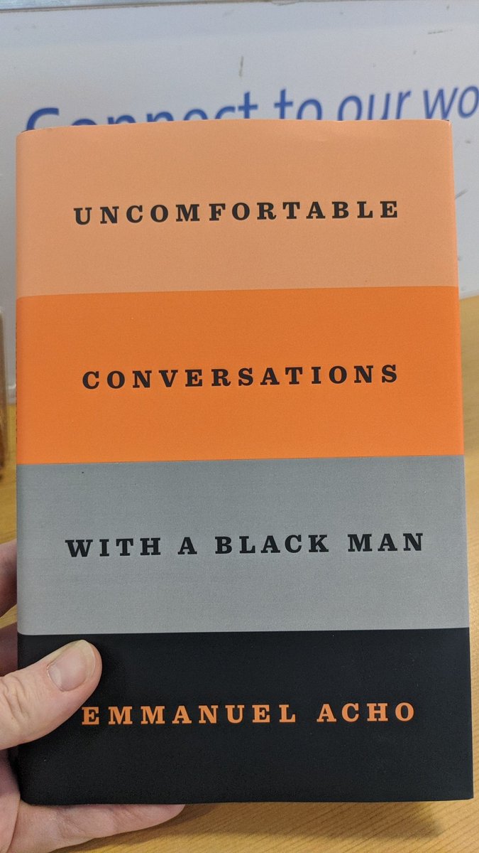 I HIGHLY recommend "Uncomfortable Conversations With A Black Man" by <a href="/EmmanuelAcho/">Emmanuel Acho</a> I read the entire book on my three hour flight to Dallas

Especially for my friends and colleagues who haven't experienced much diversity; if you're not questioning your thoughts/actions,start here