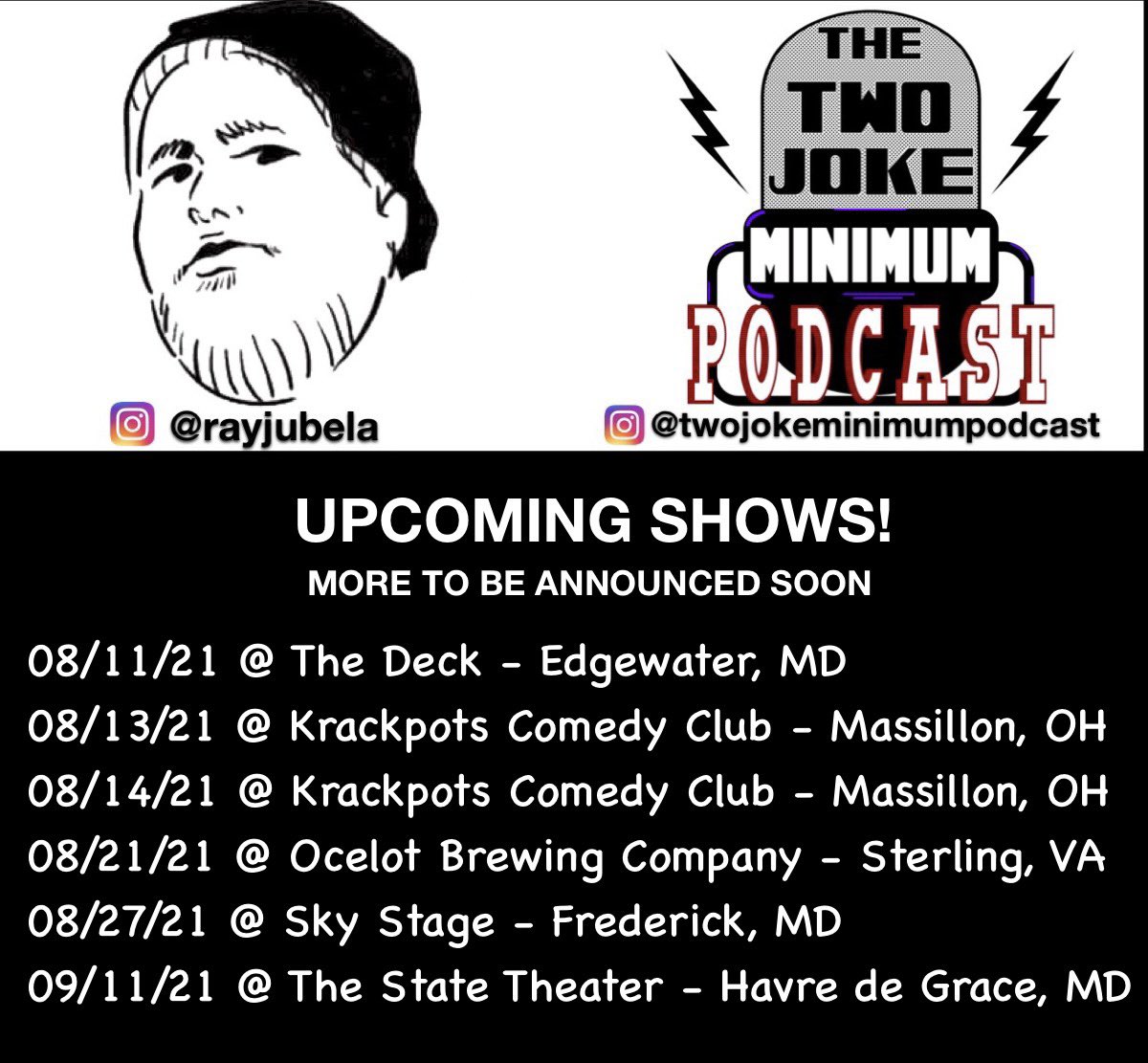 Through it all, big things happening. INCLUDING, my first headliner weekend at a comedy club. More to come!!