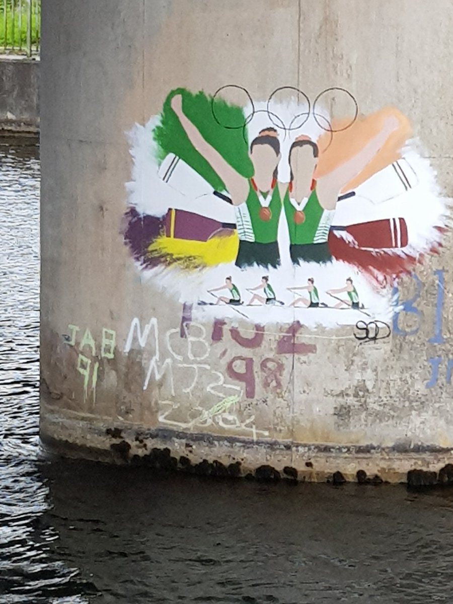 Celebrating <a href="/Olympics/">The Olympic Games</a> success in every corner of Ireland. Well done to the artist who painted this brilliant mural of <a href="/RowingIreland/">Rowing Ireland</a> heroes Fiona Murtagh and Aifric Keogh on Lough Corrib. #InspiringYou #Olympics