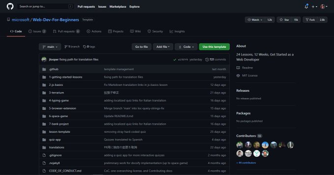 Microsoft web dev course ⚡

• This is a super cool GitHub repo by Microsoft for learning web development for beginners

🔗 github.com/microsoft/Web-…