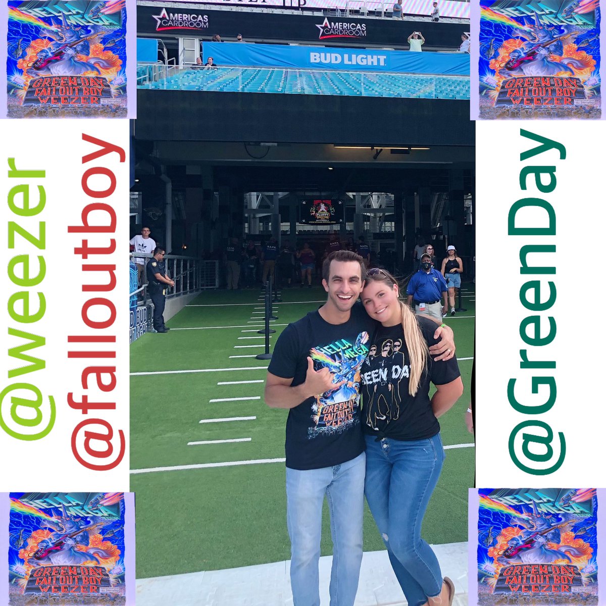 B3ccaB3an's tweet photo. Still in shock from @HellaMegaTour last night! @GreenDay @Weezer @falloutboy waited 2 years for this moment and it was #hella worth it!!
@VincentAmore777 #HellaMegaTour #GreenDay #weezer #falloutboy https://t.co/eprEdPenR9
