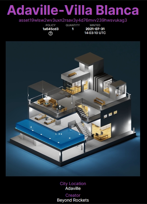 BYNDStudios's tweet image. and just when I thought that yesterday's 1600 ADA sale for Villa Blanca Night was already crazy...

another Villa Blanca Night was sold for 2,250 ADA. 👀🔥🙌

#Adaville 🏘
#BeyondRocketsCity 🌆