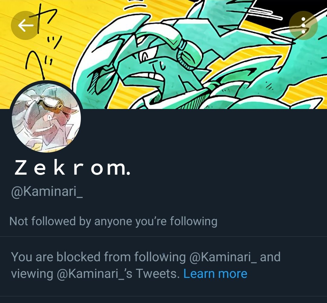 Well, I know I don't send anything here in Twitter but I realize I was blocked from him.

If it's because I'm a minor or can't look at NSFW.
That's not true.
I'm like 18 at this time and can handle NSFW.
So <a href="/Kaminari_/">Ｚｅｋｒｏｍ !</a> it would be kind to please unblock me.