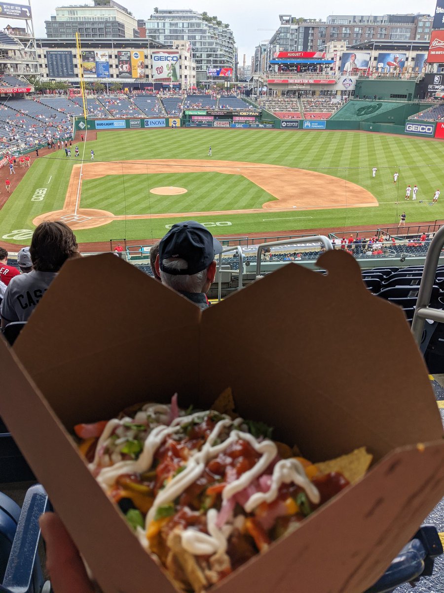 yennylouie's tweet photo. Nachos. Grounds crew time. @Nationals #CurlyW. #NotABadSunday Thanks @InovaBlood!! https://t.co/4omOXQSU9z