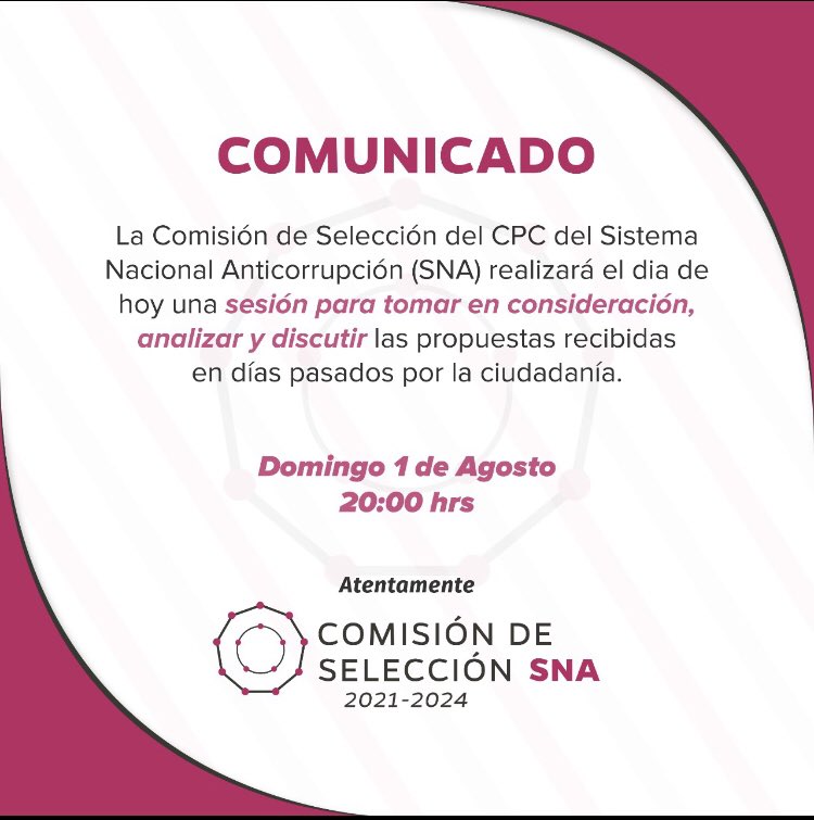 Comisión de Selección del SNA (@comision_sna) on Twitter photo 