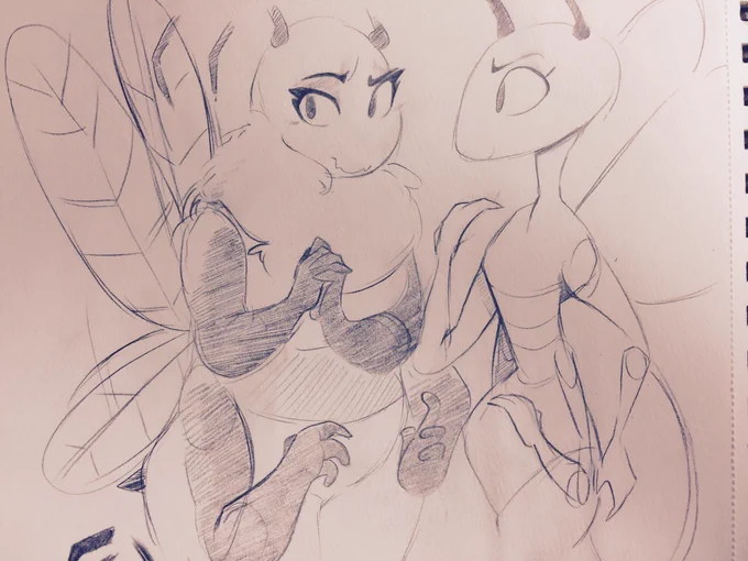 when i was 15 i made some bee and wasp girls that were gfs, i wanna revisit them someday. 