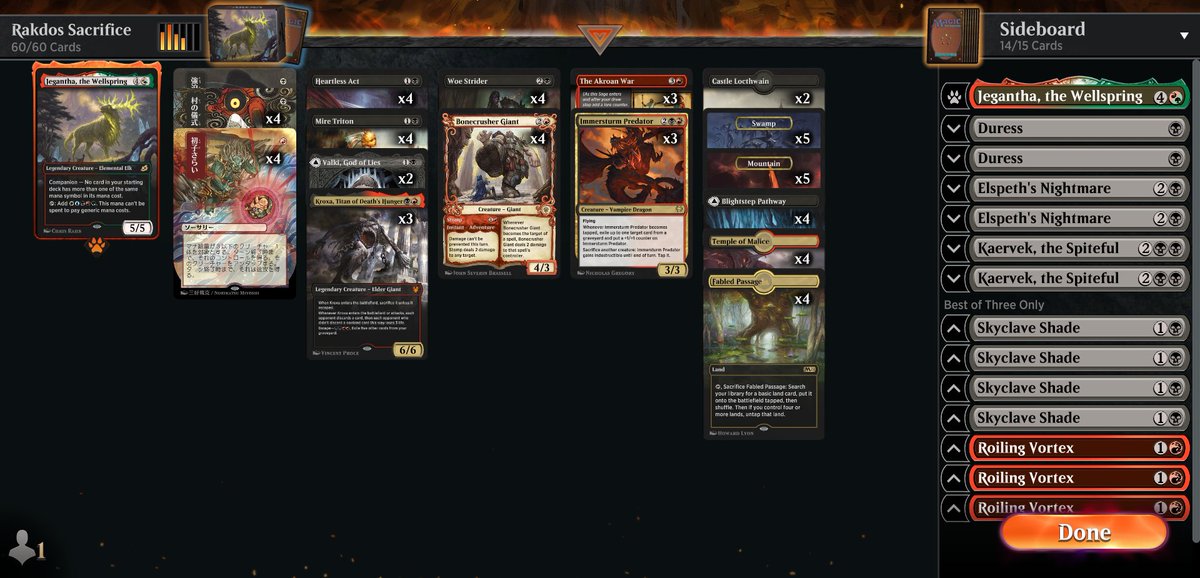 M_DeiLazzaretti's tweet photo. Closed 3-2 on Day2
I've played a classic list of Rakdos Sac
Lost to UB Control and N Winota
Win against 1 UB Control and 2 Winota (both Naya and Boros)
I'd probably run it back because I felt like I had good mu vs winota and creature decks

@EgencyEsport 

#MTGArena #MTG #eSports https://t.co/fL5Ka7Dn0i