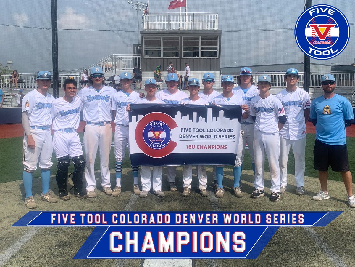 🏆CHAMPIONS🏆 Congrats to @houndsplayball 16U on winning the @FiveTool Colorado Denver World Series 16U Championship! #WatchEm