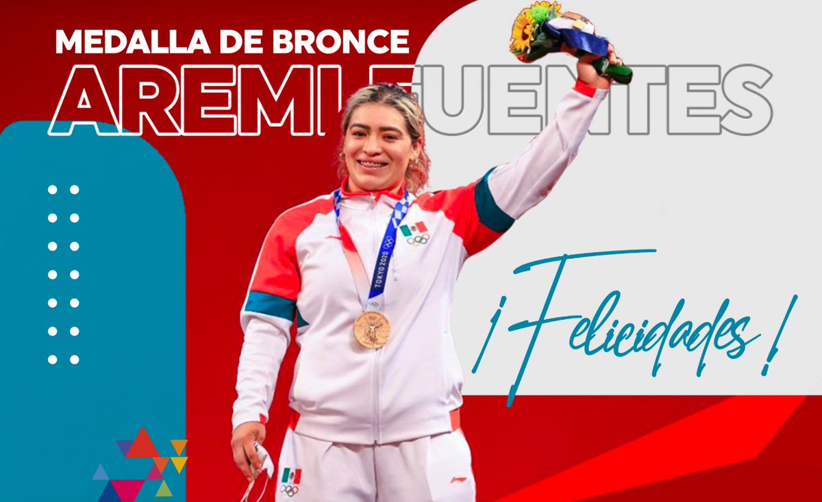 Muchas felicidades @ZavalaAremi por tu medalla de bronce, eres un orgullo para México y para Chiapas. Nos haz demostrado que eres un ejemplo de dedicación, disciplina y entrega. #JuegosOlimpicos #Tokyo2020