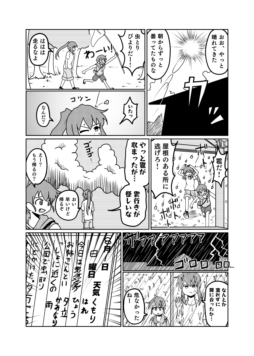 キョン子姉弟、夏の一日 